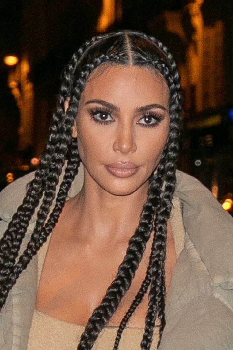 KIM Kardashian has increased her security again after ex-husband Kanye West’s social media rants.  Friends of the reality star claim she’s been left “scared and broken” after the rapper threatened her boyfriend Pete Davidson and said he’d get her “hooked on drugs”.  “Kanye has crossed a line – if things carry on like this, there […] Kim Kardashian Braids, Kardashian Braids, Kim Kardashian Hair, Natural Afro Hairstyles, Braids With Extensions, Cool Braid Hairstyles, Box Braids Styling, Cornrows Braids, Beauty Makeup Tips