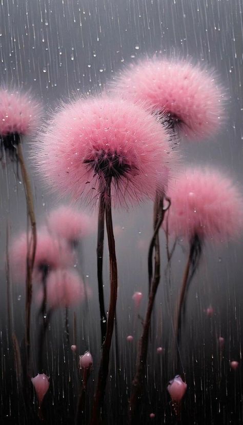 I Love Poems, Love Rainy Days, Modern Wallpapers, Dandelion Wallpaper, I Am A Woman, Pink Rain, I Love Rain, Poems Quotes, Floral Wallpaper Phone