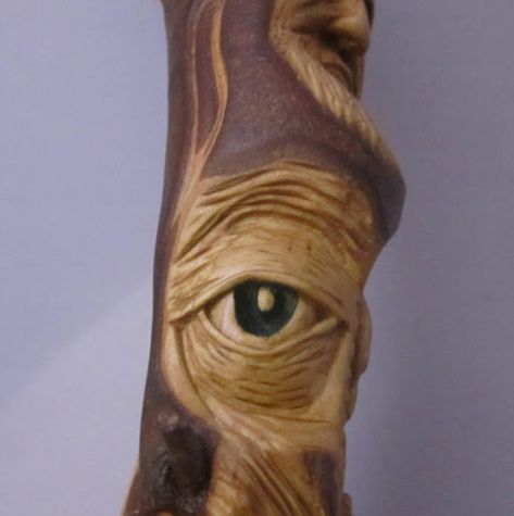 Wood Carving Faces, Hand Carved Walking Sticks, Dremel Carving, Simple Wood Carving, Wood Carving For Beginners, Canes And Walking Sticks, Wooden Canes, Wood Spirit, Wooden Walking Sticks