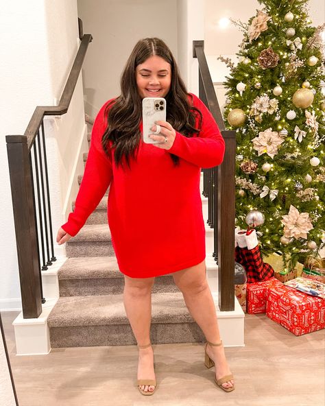 Red Holiday Sweater, Aesthetic Christmas Decor, Found It On Amazon, Red Sweater Dress, Plus Size Red, Amazon Fashion Finds, Aesthetic Christmas, Amazon Must Haves, Red Sweater