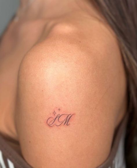 Parent Initial Tattoo, Parents Initials Tattoo, M Tattoo Letter Initial, Initial Tattoo Placement, M Cursive, Letter M Tattoo, Letter M Tattoos, Letter A Tattoo, Tattoo Cursive