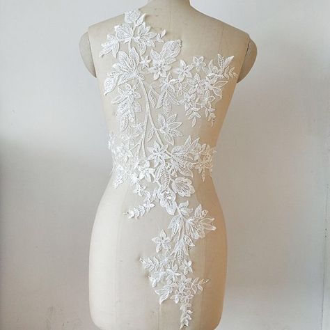 Embellished Wedding Dress, Bodice Applique, Veil Accessories, Bridal Dresses Lace, Lace Trim Dress, Embroidered Bodice, Alencon Lace, Bridal Hair Flowers, Flower Headpiece