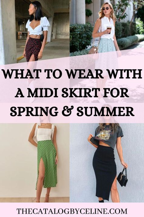 No idea what to wear with a midi skirt for spring and summer? No worries! We have the BEST SELECTION of super cute and casual outfits. Whether it's spring 2022 or summer 2022 you're planning to style for, these trendy outfits are perfect. Midi skirts give a feminine and chic style and you're sure to love these! Floral Maxi Skirt Outfit, Maxi Skirt Outfit Ideas, Cute And Casual Outfits, Maxi Skirt Outfit, Skirt Outfit Ideas, Midi Skirt Outfit, Clothing Blogs, Trendy Outfits Winter, Maxi Skirt Outfits