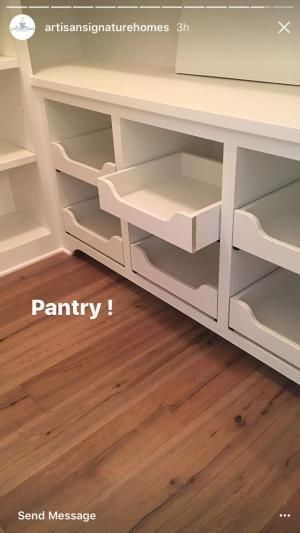 Pin on New Pantry Studio Pantry Pull Out Drawers, Gömda Rum, Pantry Goals, Pantry Designs, Amazing Rooms, House Pantry, Pantry Drawers, Pantry Laundry, Pantry Room