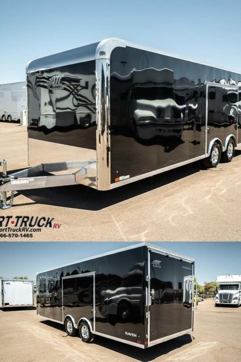 Enclosed Car Trailer, Container Art, Work Trailer, Luxury Motorhomes, Container Bar, Engines For Sale, Car Trailer, Rv Trailers, Catering Equipment