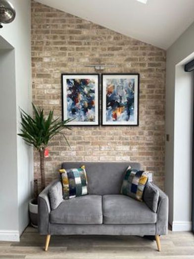 Brick slips: how to get the look of real bricks for less 1930s House Extension, Brick Slip, Brick Living Room, Brick Slips, Rental Ideas, Snug Room, Brick Interior, Brick Cladding, Reclaimed Brick