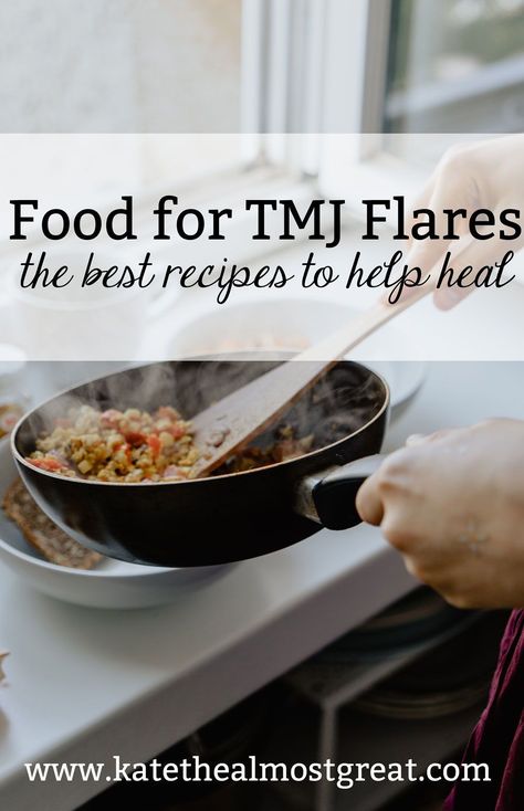 Text reads: Food for TMJ Flares, the best recipes to help heal, www.katethealmostgreat.com (end text). Whether you have TMJ arthritis or problems with the muscles around your TMJs, it can be difficult to manage TMJ jaw pain. But since I have 12+ years of experience with this, and plenty of people don’t, I wanted to share my favorite food for TMJ flares. I mean, every year or so I go through a period of 1-2 months when I have a hard time chewing. That’s at least a year’s worth of time! Tmj Relief Remedies, Soft Foods To Eat, Slow Cooker Salmon, Artery Cleanse, Tmj Relief, Soft Foods Diet, Pain Relief Remedies, My Favorite Food, Jaw Pain