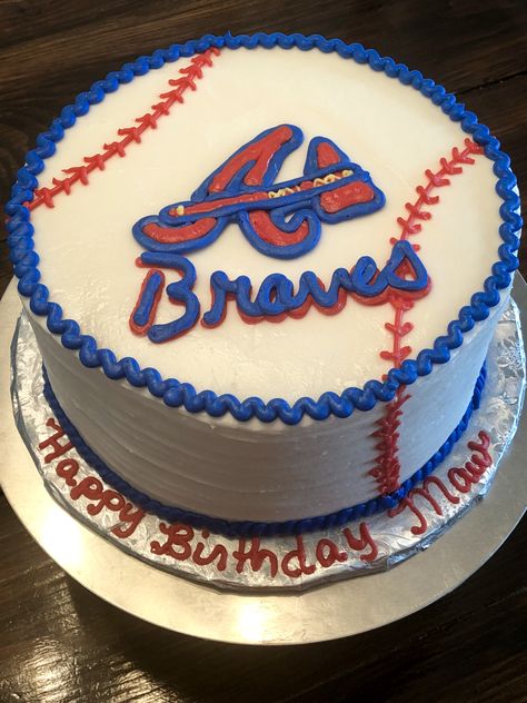 Atlanta Braves Cake Braves Birthday Cake, Atlanta Braves Cake, Atlanta Braves Birthday, Brave Birthday Cakes, Georgia Bulldogs Cake, Brave Cakes, Baseball Birthday Cakes, Bulldog Cake, Baseball Cake