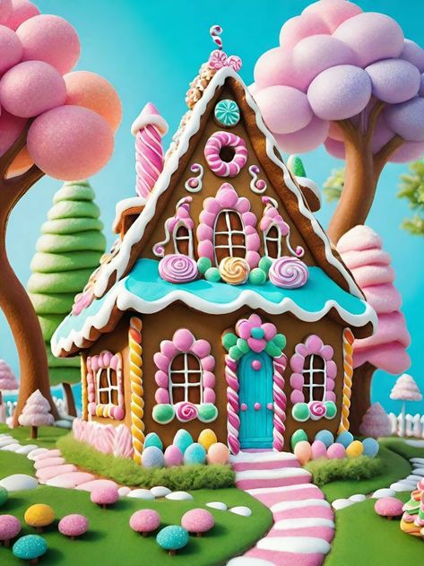 Elsa Bedroom, Candy Houses, Birthday Chair, Purple Roses Wallpaper, Lol Doll Cake, Candy Castle, Business Decoration, Sprinkles Design, Candy Rainbow