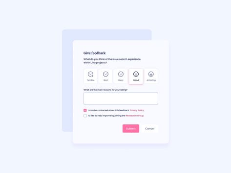 UI Design Daily | Give Feedback Ui Forms, Survey Design, Ui Design Dashboard, Mobile Ui Design, App Ui Design, Form Design, App Ui, Post Design, Open Source