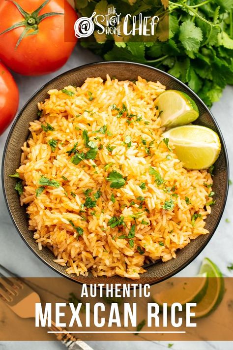 Authentic Mexican Rice Recipe, Authentic Mexican Rice, Mexican Rice Recipe, The Stay At Home Chef, Air Flyer, Mexican Rice Easy, Mexican Rice Recipes, Stay At Home Chef, Dessert Box