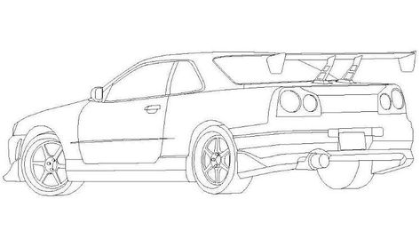 Cars Coloring, Gtr R34, Cars Coloring Pages, Nissan Skyline Gtr, Nissan Cars, Skyline Gtr, Nissan Skyline, Nissan, Coloring Pages