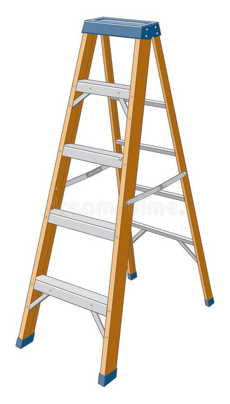 Ladder Illustration, Brown Illustration, Penny Board, Step Ladders, Reference Art, Fire Hazard, Architecture Painting, Step Ladder, Penny