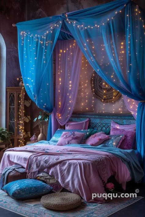 Bed Rooms Design Modern Luxury, Blue And Purple Bedroom, Furniture Sets Design, Boho Bedroom Design, Minimalist Bedroom Decor, Purple Bedrooms, Sage Green Bedroom, Purple Bedroom, Bedroom Bliss