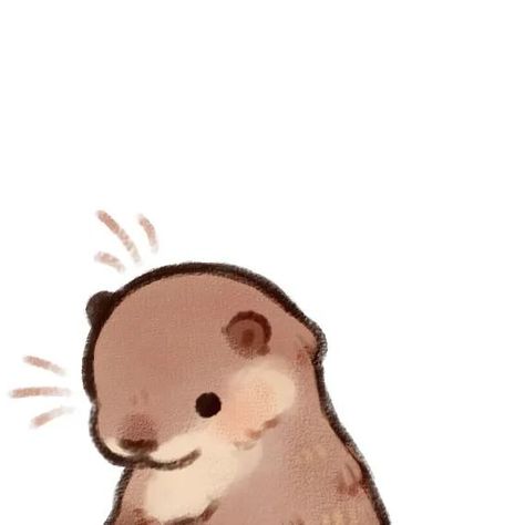 Aesthetic Otter, Animal Matching Pfp, Cute Otters Drawing, Beaver Drawing, Sea Otter Art, Otter Drawing, Otter Art, Otters Cute, Drawing Superheroes