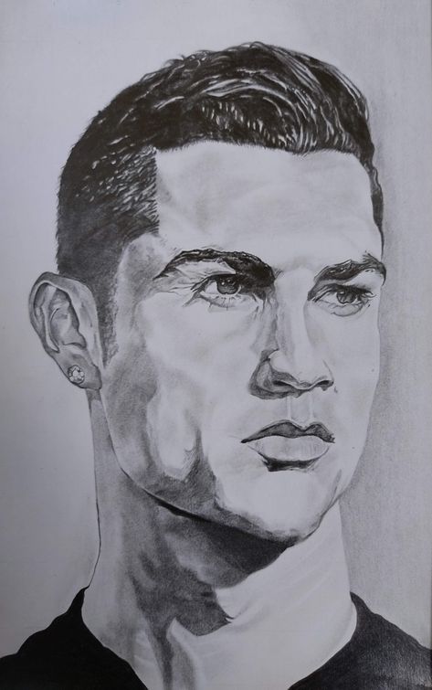 Cristiano Ronaldo Pencil Sketch, Ronaldo Sketch Pencil, Lumis Method, Cr7 Sketch, Ronaldo Drawing, Football Sketch, Football Player Drawing, Geometric Shapes Drawing, Rainbow Slime