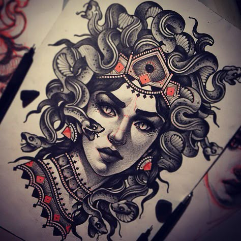 Showcase and discover creative work on the world's leading online platform for creative industries. Medusa Tattoo Design, Medusa Art, Female Tattoos, Medusa Tattoo, Tattoo Videos, Skin Art, Piercing Tattoo, Love Tattoos, Tattoo Sketches