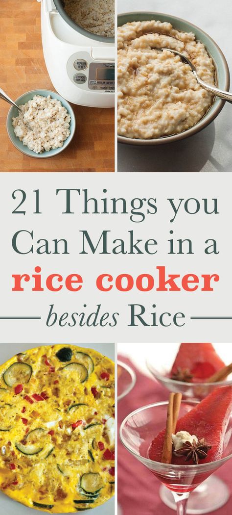 21 Things You Can Make In A Rice Cooker Besides Rice Rice Cooker Oatmeal, Aroma Rice Cooker, Rice Cooker Steamer, Rice Cooker Recipes, Rice Cookers, Steamer Recipes, Sticky Rice, Diy Recipes, Slow Food