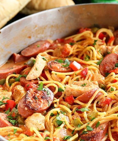 Creamy One-Pot Jambalaya Pasta | Tony Chachere's Jumbolia Recipes, Jambalaya Pasta Recipe, Pastalaya Recipe, Cajun Pasta Recipes, Jambalaya Pasta, Cajun Pasta, Creamy Pasta Dishes, Potato Pasta, Jambalaya Recipe