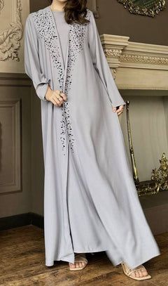 Abayas – Page 5 – TRENDY NISA Two Piece Abaya, Blue Abaya, Abaya Black, Black Abaya, Plus Size Fall Fashion, Plus Size Fall, Kurta With Pants, Chic Pink, Long Tunic