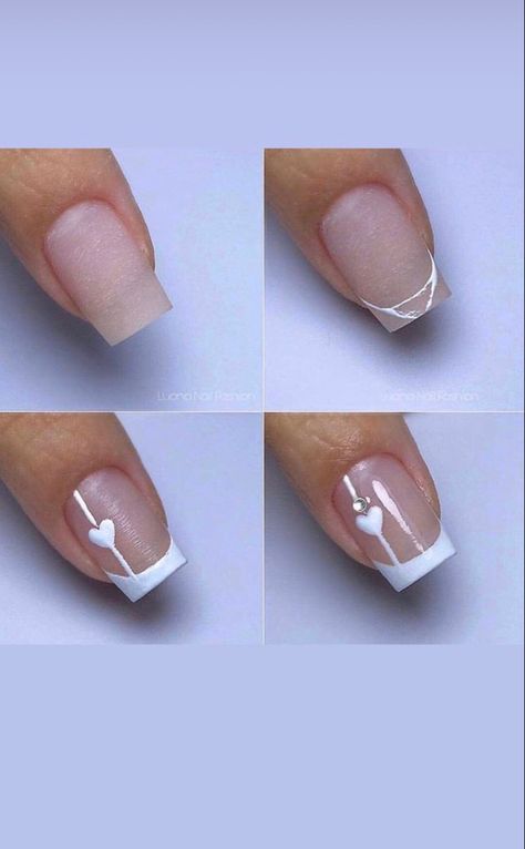 Simple Nail Art Step By Step, Very Simple Nail Designs For Beginners, Easy To Do Nail Designs At Home, Simple Nail Design Tutorials, Easy Beginner Nail Art Step By Step, Easy Nail Sets, Easy Begginer Nails, Easy Beginner Acrylic Nails, Gel Nails Beginner