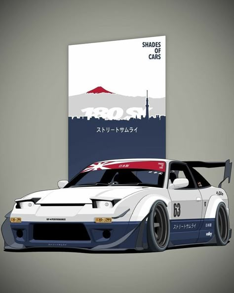 Car Design Concept, Kereta Sport, Nissan 180sx, Cars Racing, Jdm Wallpaper, Cool Car Drawings, Best Jdm Cars, Racing Car Design, Car Wrap Design