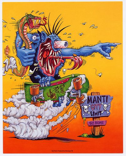 Rat Fink Ed Big Daddy Roth - manti city limits | Flickr - Photo Sharing! City Rats, Ed Roth Art, Ed Roth, Man Cave Art, Rat Rods Truck, Rat Fink, Skate Art, Garage Signs, Skateboard Art