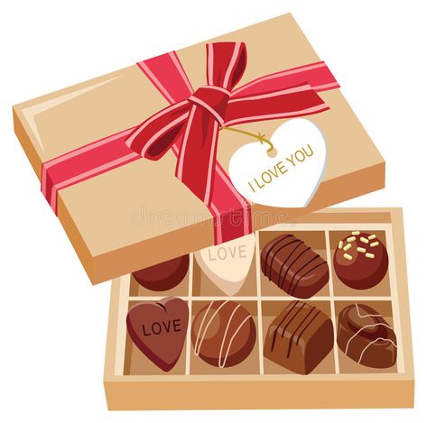 Illustration about Chocolate candies and gift box with bow. vector illustration. Illustration of present, wrapped, event - 6308973 Mothers Day Cards Homemade, Chocolate Drawing, Valentine Vector, Candy Drawing, Valentines Illustration, Bow Vector, Chocolate Candies, Chocolate Roses, Box Of Chocolates