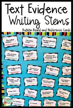 Text Evidence Bulletin Board, Teaching Text Evidence, How To Teach Students, Citing Text Evidence, Citing Evidence, Constructed Response, 5th Grade Writing, 6th Grade Reading, Caffeine Queen