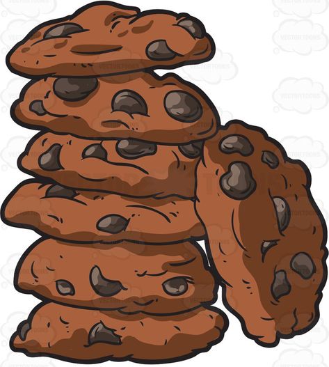 Cookie Cartoon, Cookie Drawing, Monster Room, Cookie Vector, Cookie Clipart, Cartoon Clipart, Brown Chocolate, Hash Brown, Food Painting