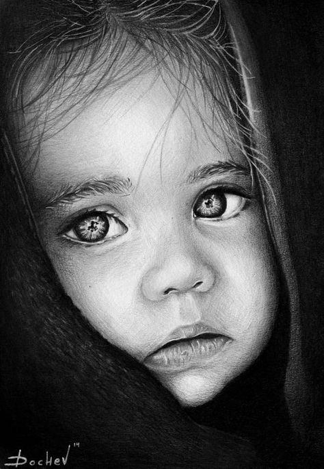 Purity by DochevART Portrait Au Crayon, Realistic Pencil Drawings, Cool Pencil Drawings, Drawing Faces, Charcoal Art, Hur Man Målar, Amazing Drawings, Pencil Art Drawings