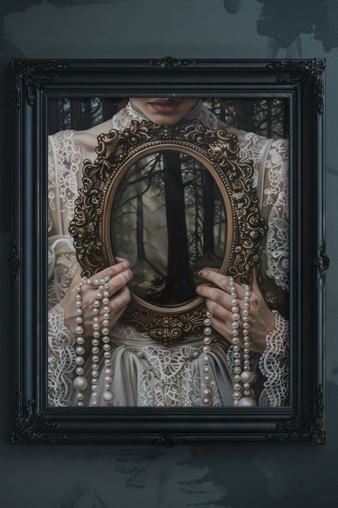 Moody vintage woman poster print for Gothic and dark art decor Dark Victorian Art, Dark Academia Style, Academia Style, Vintage Woman, Victorian Decor, Vintage Gothic, Elegant Home Decor, Elegant Home, Gothic Art