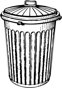 trash can by @johnny_automatic, a drawing of a trash can from a US patent, on @openclipart Can Clipart, Tattoo Trash, Line Art Tattoo, Trash Art, Saving Your Marriage, Line Art Tattoos, Garbage Can, Cartoon Clip Art, Pictures To Draw