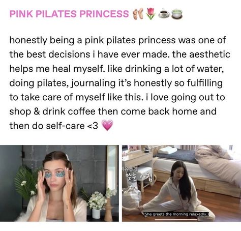 Pilates Girl Aesthetic, Princess Pilates, 100 Affirmations, Glow Up Guide, Pilates Girl, Aliexpress Finds, Pink Pilates Princess, K Pop Idol, Pretty Pink Princess