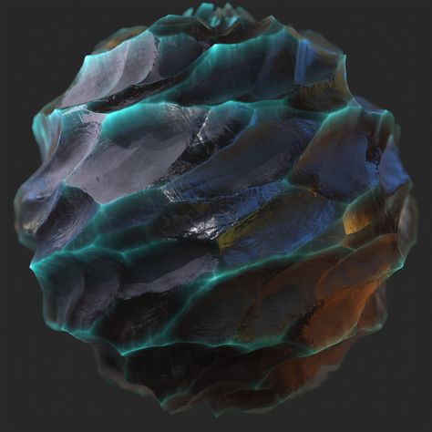 ArtStation - Weird Obsidian, Juan Carlos Nuno Obsidian Texture, Futuristic Typography, 2d Game Art, The Butcher, Digital Texture, 3d Shape, Warhammer 40k Miniatures, Materials And Textures, 3d Modelling