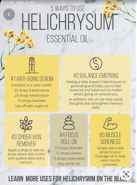 Helichrysum Essential Oil Uses, Helychrisum Essential Oil Benefits, Doterra Helichrysum, Honeysuckle Essential Oil, Essential Oil Blends Roller, Allergy Relief Essential Oils Rollerball, Helichrysum Essential Oil, Essential Oils For Face, Medical Herbs