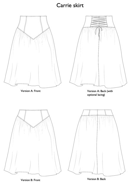 Vanessa Hansen Carrie Skirt - The Fold Line Panelled Skirt Pattern, Tie Skirt Pattern, Skirt Sewing Pattern Free, Long Skirt Pattern, Sewing Patterns Skirt, Costume Sewing, Find Style, Skirt Sewing Pattern, Sewing Fashion