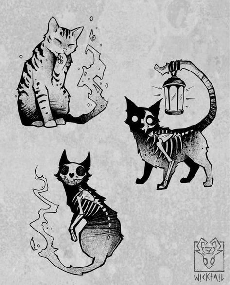 100 Unique Line Tattoo Ideas for Minimalism Enthusiasts Vampire Cat Tattoo, Creepy Cat Tattoo, Gothic Cat Tattoo, Alternative Tattoo Ideas, Line Tattoo Ideas, One Tattoo, Vampire Cat, Creepy Cat, Line Tattoo