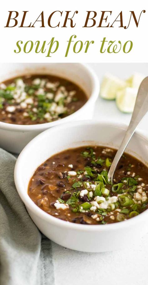 Easy Black Bean Soup #comfortfood #blackbeans #soup #cooking #recipes #dinner Vegan Black Bean Soup, Easy Black Bean Soup, Black Bean Soup Recipe, Pastas Recipes, Bean Soup Recipe, Vegan Black Bean, Bean Soup Recipes, Black Bean Soup, Pantry Essentials