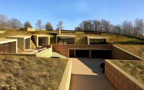 Eco? quarry house nominated for award – Quarry Quarry House, Quarry Architecture Projects, The Quarry Abi, Quarry Landscape Architecture, Quarrying Mining, Bedford Quarry House, Earth Sheltered, Natural Building, Eco House