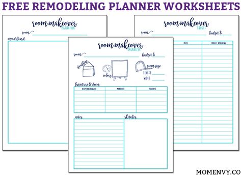 Remodel Budget Worksheet, Budgeting Worksheets Free, Free Planner Inserts, Free Planner Printables, Renovation Planner, Planning Worksheet, Budget Worksheet, Dining Room Renovation, Budget Remodel