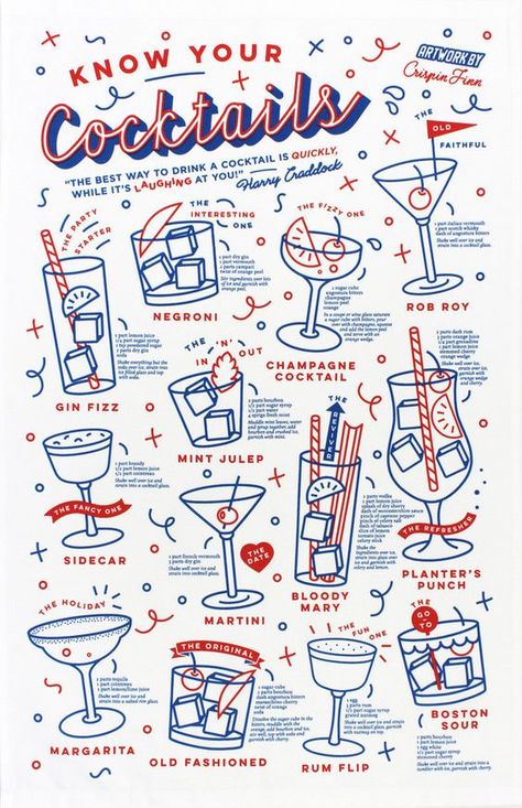 Drink Menu Design, Gin Fizz Cocktail, Cocktail Illustration, Party Cocktails, Rob Roy, Gin Fizz, Vintage Poster Design, Champagne Cocktail, Halloween Drinks