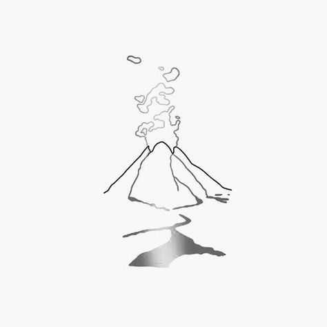 Hephaestus volcano Small Volcano Tattoo, Volcano Tattoo Minimalist, Volcano Tattoo, Insta Highlights, Scar Tissue, Girl Swag, Line Tattoos, Tattoo Inspo