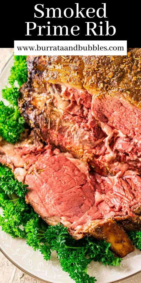 Smoked Prime Rib (Standing Rib Roast) Smoked Prime Rib Roast, Smoked Prime Rib, Standing Rib Roast, Prime Rib Recipe, Tender Meat, Special Occasion Food, Best Christmas Recipes, Prime Rib Roast, Rib Roast