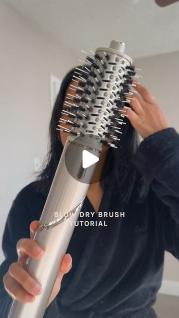 Jen | Hair Tutorials & Hair Tips | Do you like using a blowdry brush when styling your hair or do you like using a blowdryer and round brush? #curtainbangs #blowdryhair #ha... | Instagram Hair Dryer Brush Tutorial, Blow Drying Hair With Round Brush, Round Brush Hair Dryer Blowout, Round Blow Dryer Brush Tutorial, Blowdry Brush, Rotating Hair Brush, Round Brush Blowout, Round Brush Hair Dryer, Blow Dry Round Brush