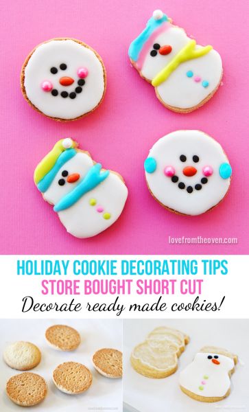 Holiday Cookie Decorating Tips - In a pinch for time, decorate store bought cookies!  #smartcookietip Cookie Decorating Tips, Store Bought Cookies, Holiday Cookie Decorating, Mccormick Recipes, Store Bought Icing, Holiday Cookies Decorated, Cookies For Christmas, Love From The Oven, Christmas Baking Cookies