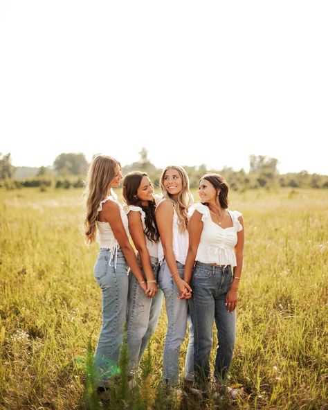 best friend senior sessions have my heart ✨💌 sophie, cana, lily, & abby — I wish you all the best senior year!!! You are so lucky to have each other. I hope the best for the new paths you all take after high school; keep shining your bright & hilarious personalities! Thank you for letting me capture these memories for you 🫶 #bestfriends #seniors #senior #seniorsunday #photographer #portraitphotographer #photography Trio Fall Photoshoot, 3 Best Friends Photoshoot Ideas, Friend Group Picture Ideas, Senior Group Photos, Three Sisters Photoshoot Poses, Trio Senior Pictures, Group Senior Photos, Senior Picture Ideas Best Friends, Senior Friends Pictures