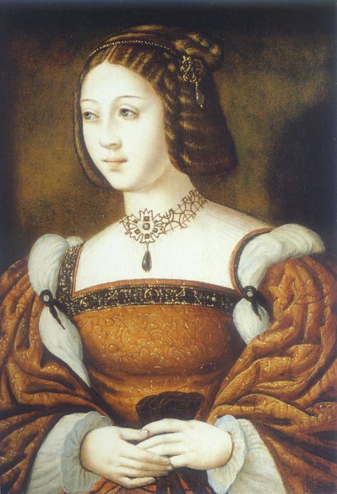 mid 1500's Isabel de Portugal attributed to Joos van Cleve (Museu Nacional de Arte Antiga - Lisboa Portugal) | Grand Ladies | gogm Isabella Of Portugal, Robert Campin, Fashion History Timeline, Queen Isabella, Spanish Fashion, Roman Emperor, Century Clothing, National Gallery Of Art, European History