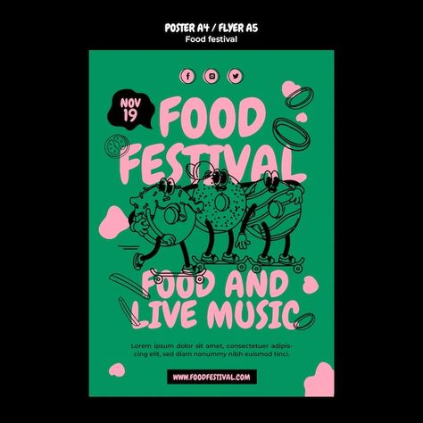 Foodfest Poster, Street Food Festival Poster, Food Fair Poster, Coffee Festival Poster, Cool Flyer Design, Comedy Festival Poster, Food Market Poster, Food Event Poster Design, Graphic Design Event Poster