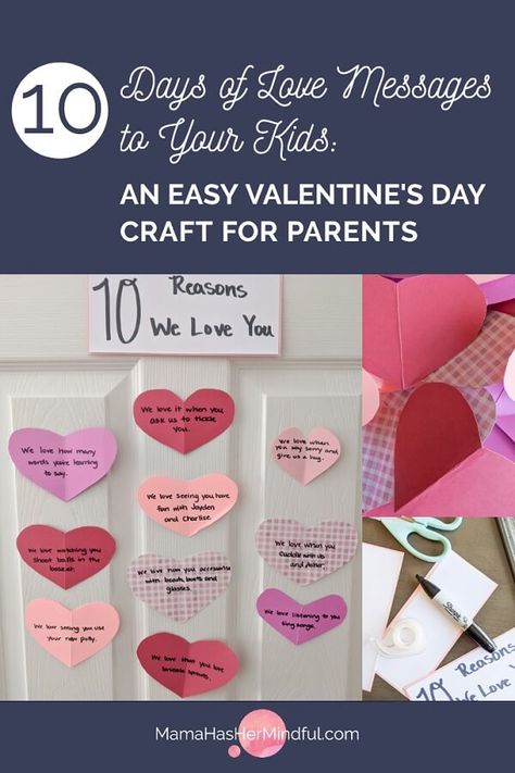 Valentines Affirmations For Kids, Valentines Messages For Kids, Love Notes For Kids, Little Love Notes, Sweet Love Notes, Valentine Notes, Reasons I Love You, Easy Valentine Crafts, Valentine Messages